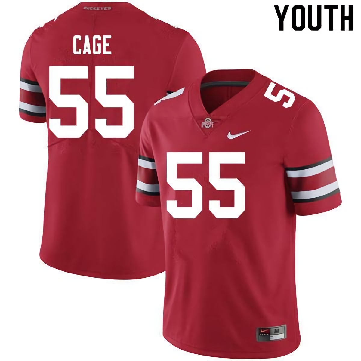 Jerron Cage Ohio State Buckeyes Youth NCAA #55 Nike Scarlet College Stitched Football Jersey PQU0256CX